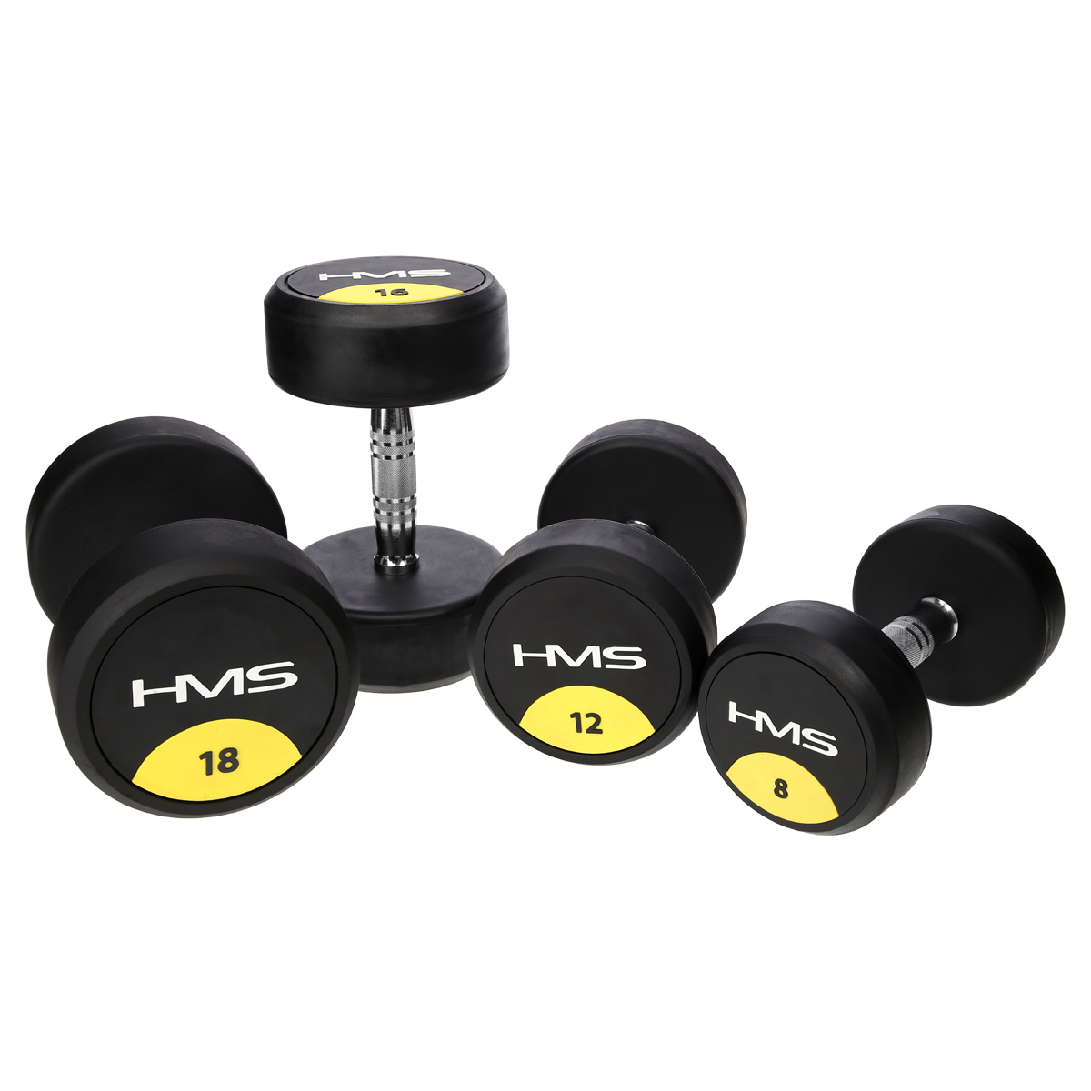 Pogumovaná jednoruční činka HMS HG Pro 14 kg - Obrázek 7