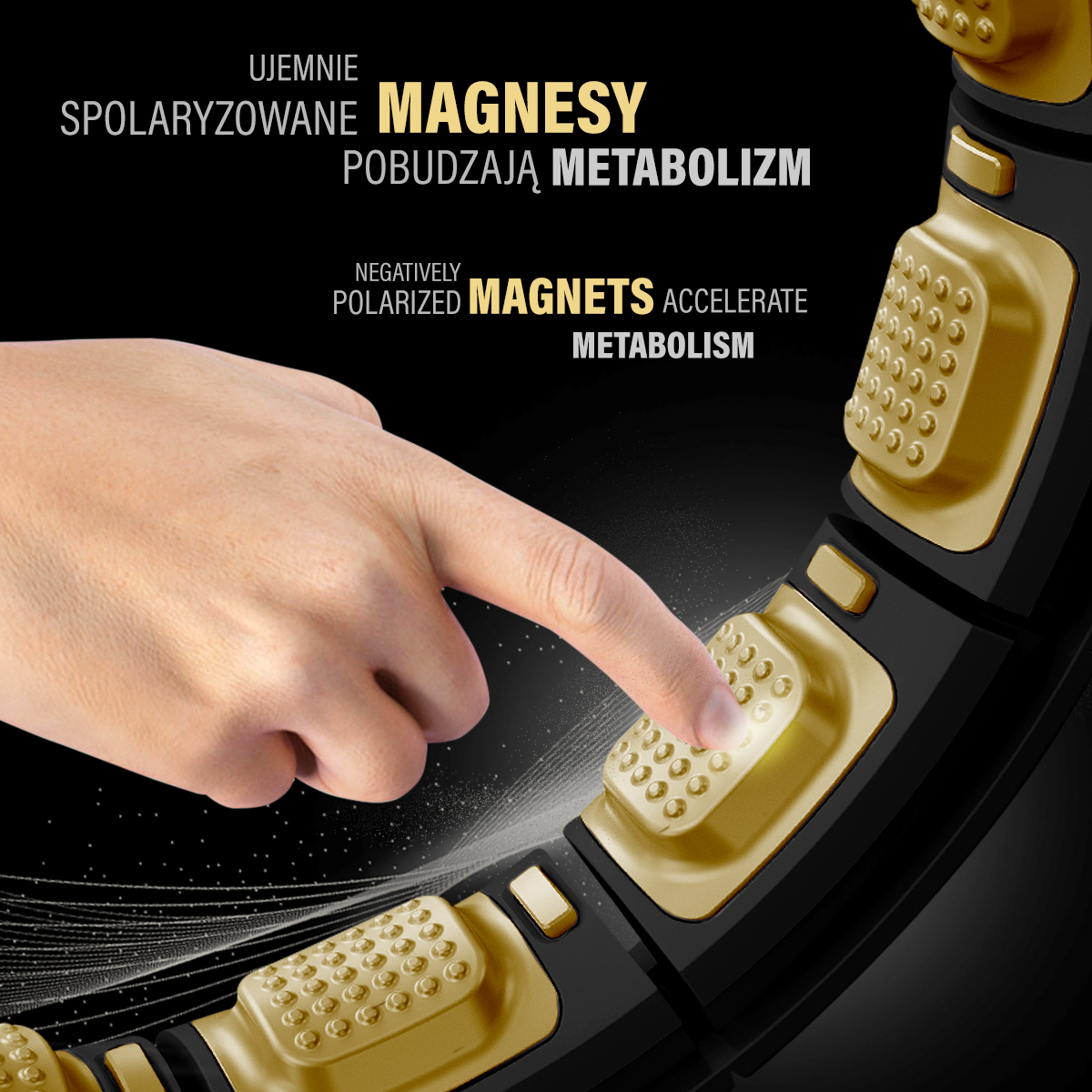 Sada masážní hula hoop HMS HHM13 se závažím, magnety a počítadlem a zeštíhlujícího pásu BR163 černá - Obrázek 9