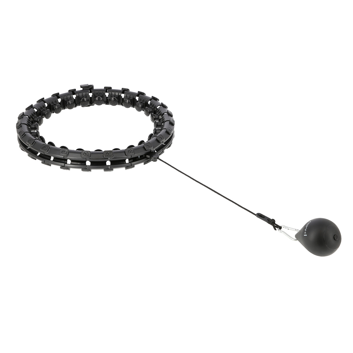 Masážní hula hoop HMS HHW01 se závažím černá - Obrázek 7