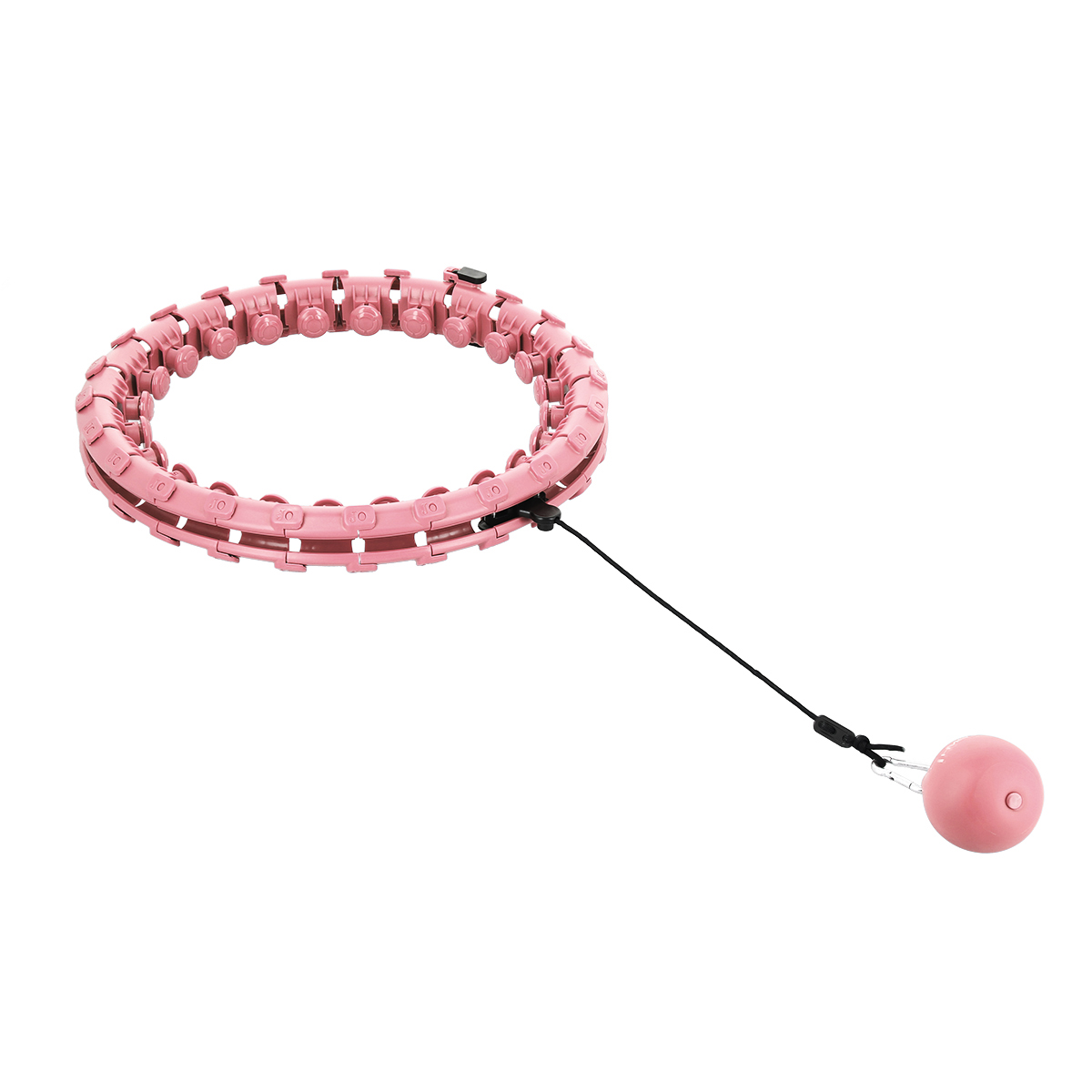 Sada masážní hula hoop HMS HHW01 se závažím a zeštíhlujícího pásu BR163 růžová - Obrázek 6