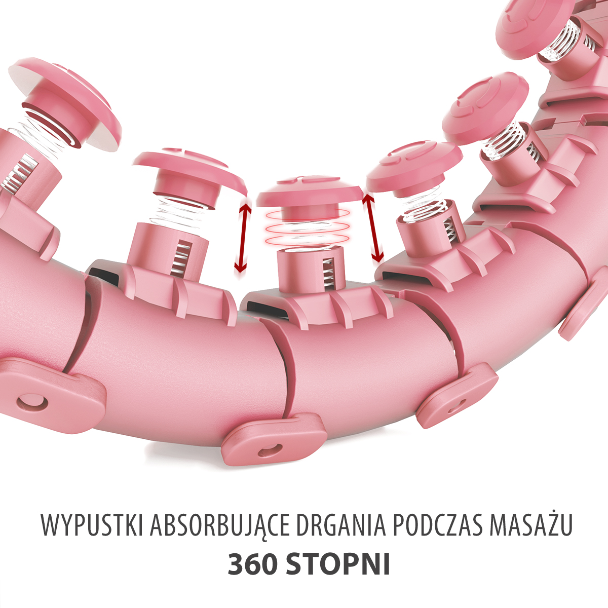 Sada masážní hula hoop HMS HHW01 se závažím a zeštíhlujícího pásu BR163 růžová - Obrázek 10
