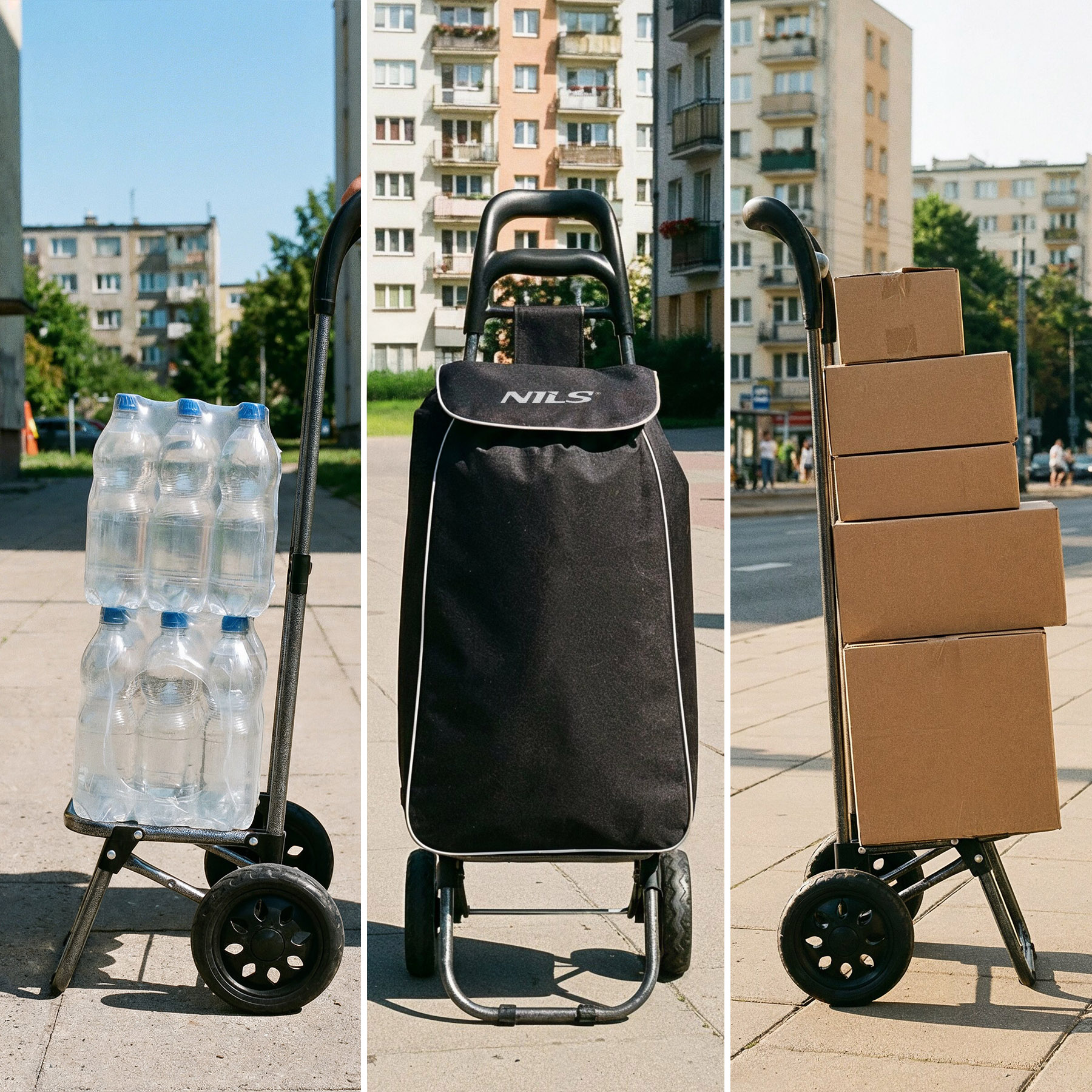 Nákupní taška na kolečkách NILS NC17106 40L černá - Obrázek 8