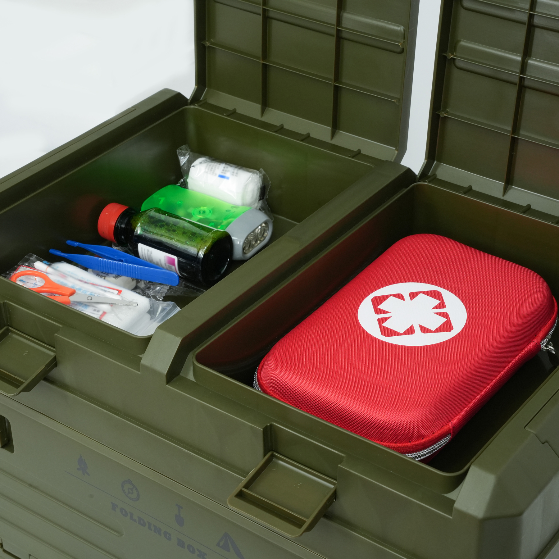Skládací box s víkem NILS Camp NCB4003 42L zelený - Obrázek 7