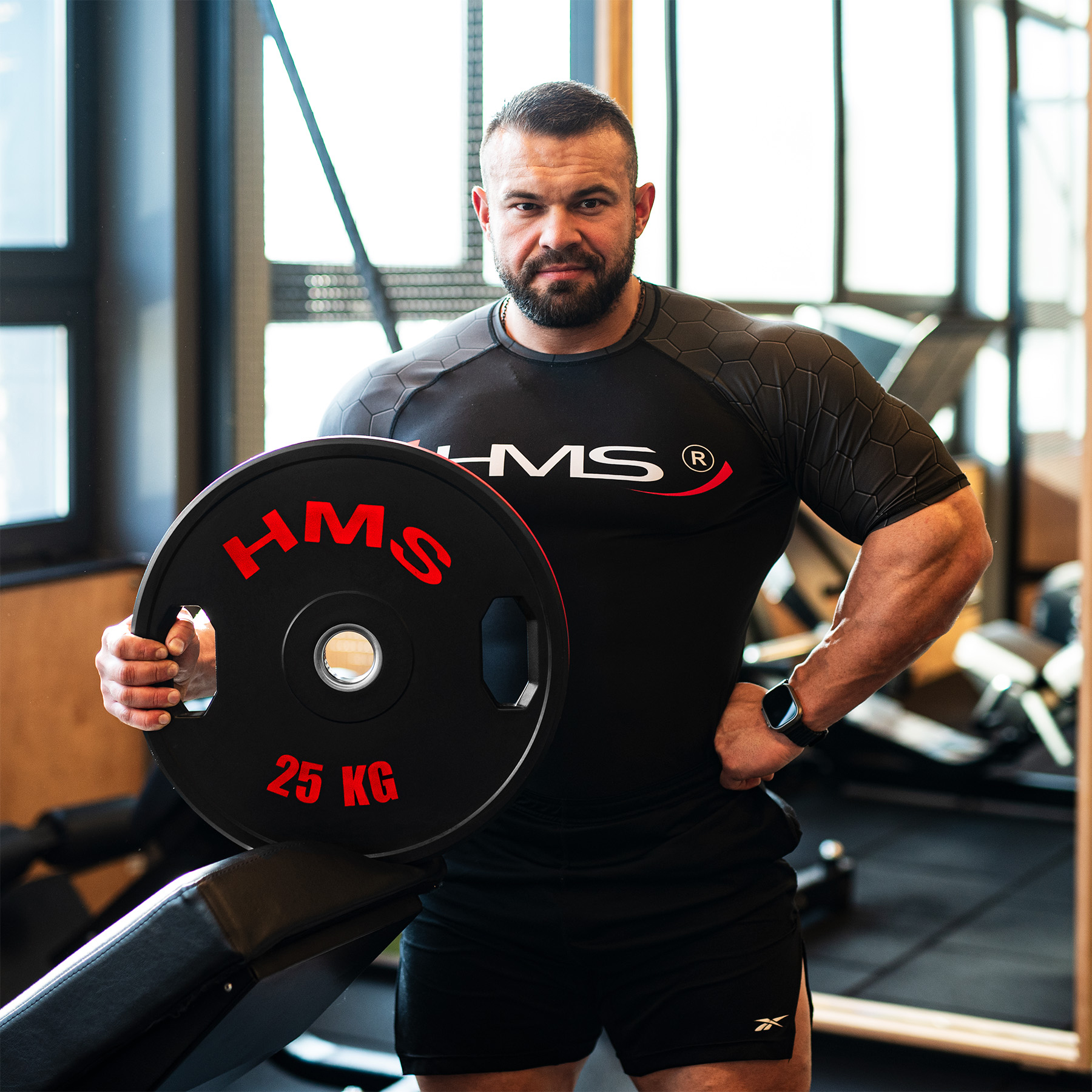 Sada pogumovaných olympijských kotoučů HMS TOG25 2 x 25 kg - Obrázek 4
