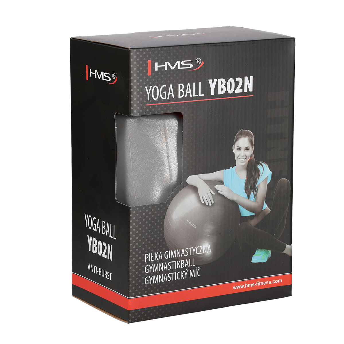 Gymnastický míč HMS YB02N 55 cm šedý - Obrázek 6