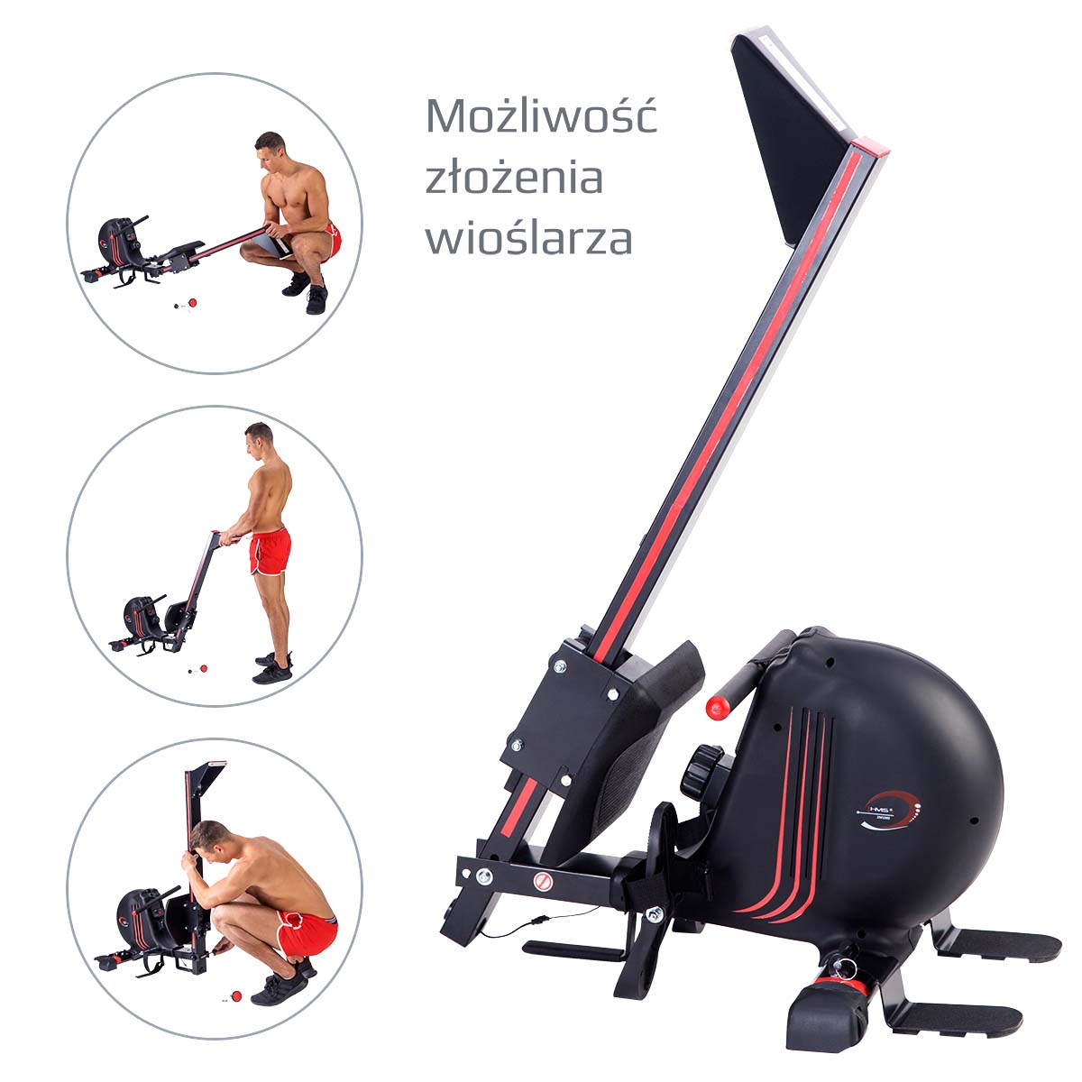 Magnetický veslařský trenažér HMS ZM1502 - Obrázek 4