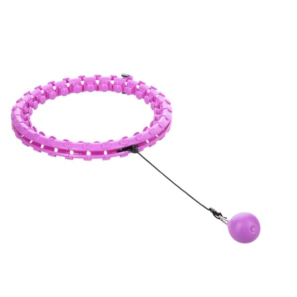 Sada masážní hula hoop HMS HHW12 PLUS Size se závažím a zeštíhlujícího pásu BR163 fialová - Obrázek 2