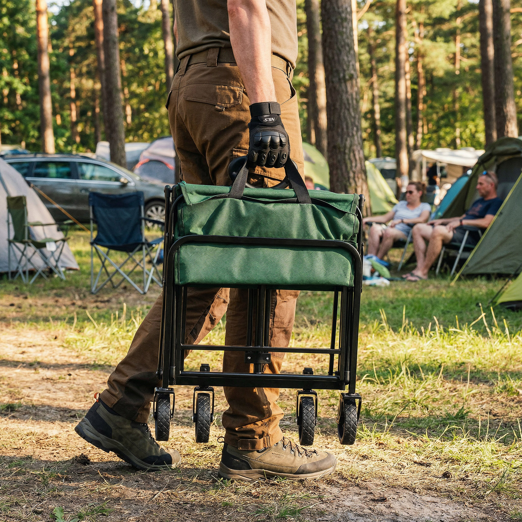 Skládací kempingový vozík NILS Camp NC4306 zelený - Obrázek 7